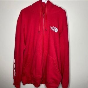 North face zip up hoodie